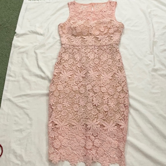 Bisou Bisou Michele Bohbot  Peach Eyelet Dress - Picture 7 of 12